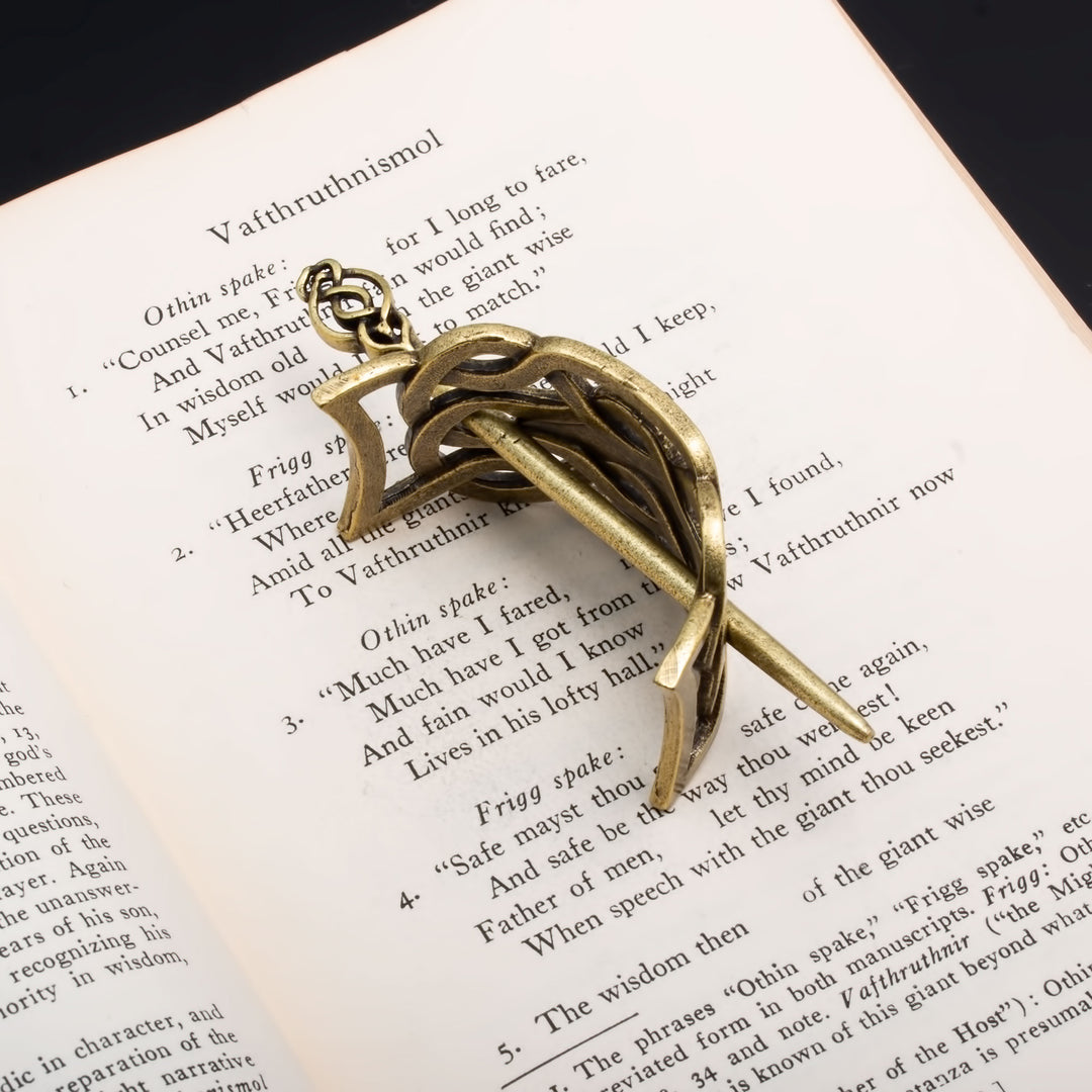 Viking Norse Celtic Twisted Knot Hair Pin Gold