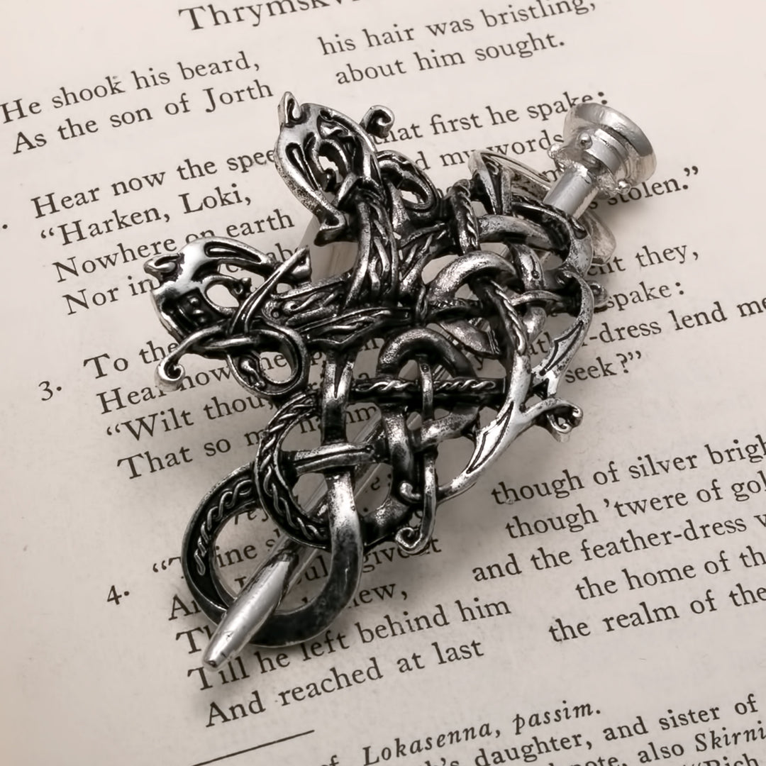 Celtic Dragon Infinity Style D Hair Pin Zinc Alloy