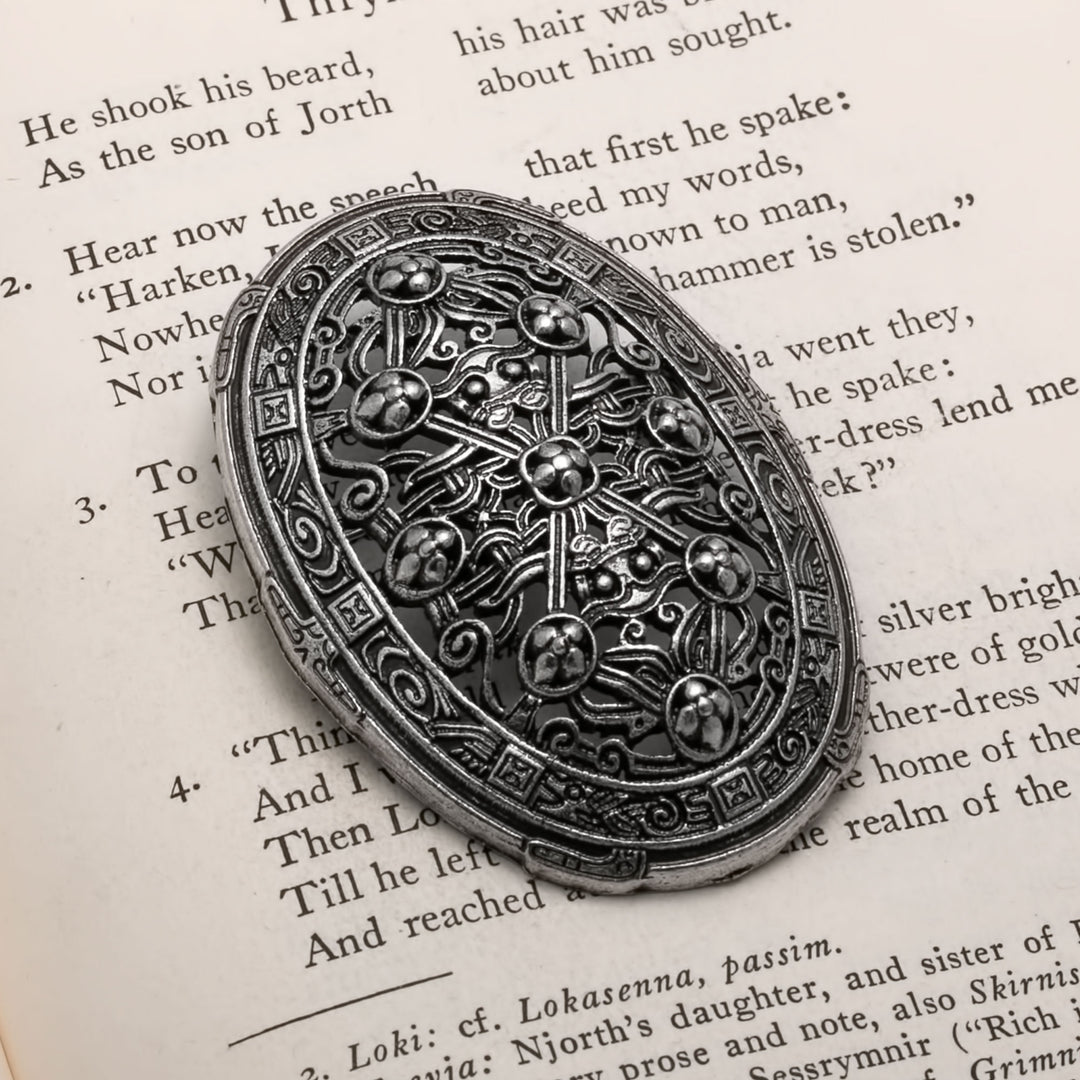 Viking Broa Oval Tortoise Fibula Brooch