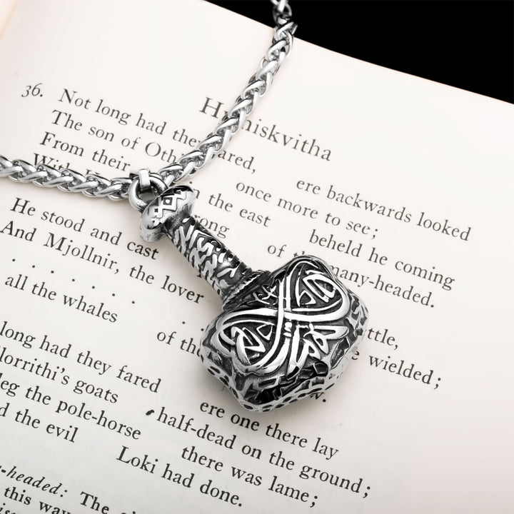 Mjolnir Viking Pendant Necklace 316L Stainless Steel