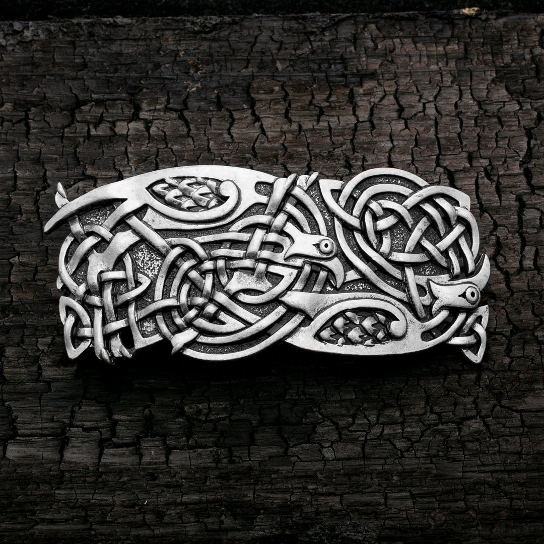 Raven Viking Hair Barrette Zinc Alloy