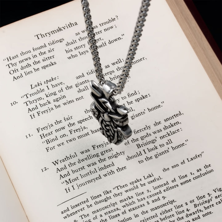 Celtic Owl Pendant Necklace Stainless Steel Viking