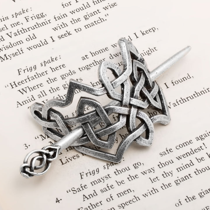 Viking Norse Celtic Knot Hair Pin Silver
