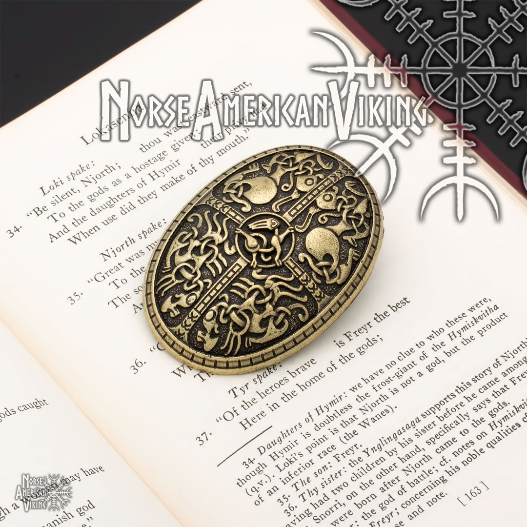 Viking Broa Oval Tortoise Brooch