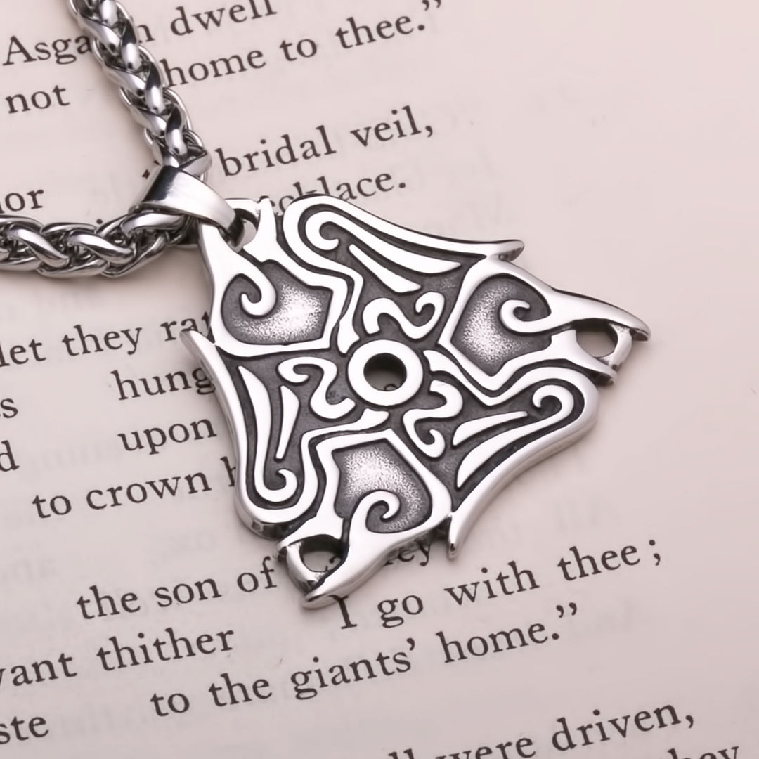 Raven Viking Pendant Necklace 316L Stainless Steel