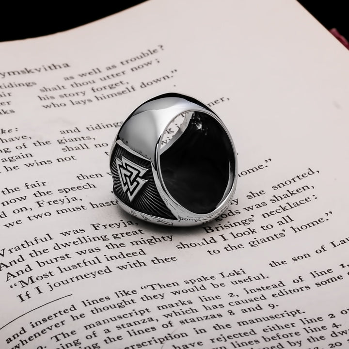 Viking Valknut Ring 316L Stainless Steel Size 7