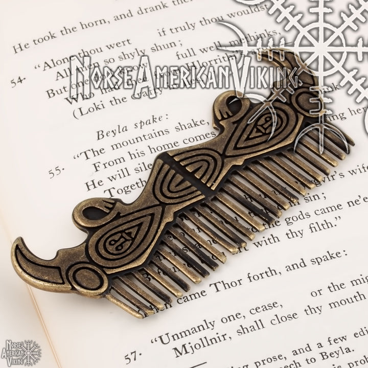 Viking Raven Odin Hair Beard Comb