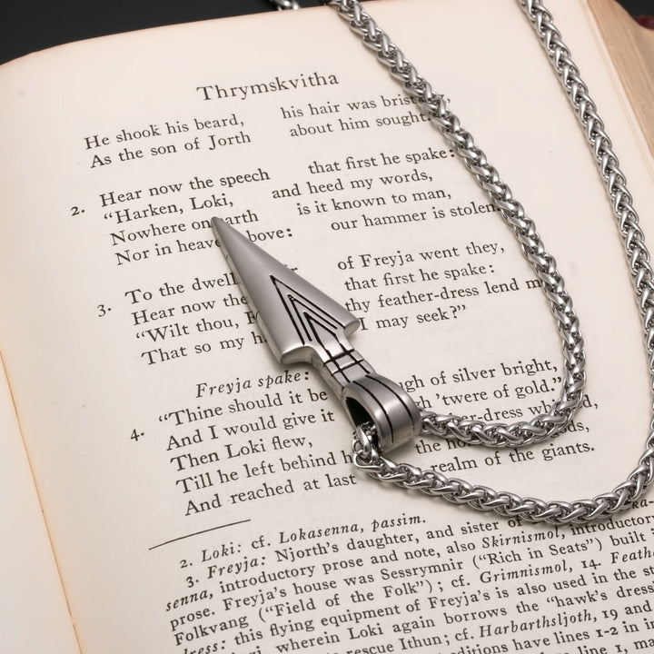 Viking Gungnir Stainless Steel Pendant Necklace