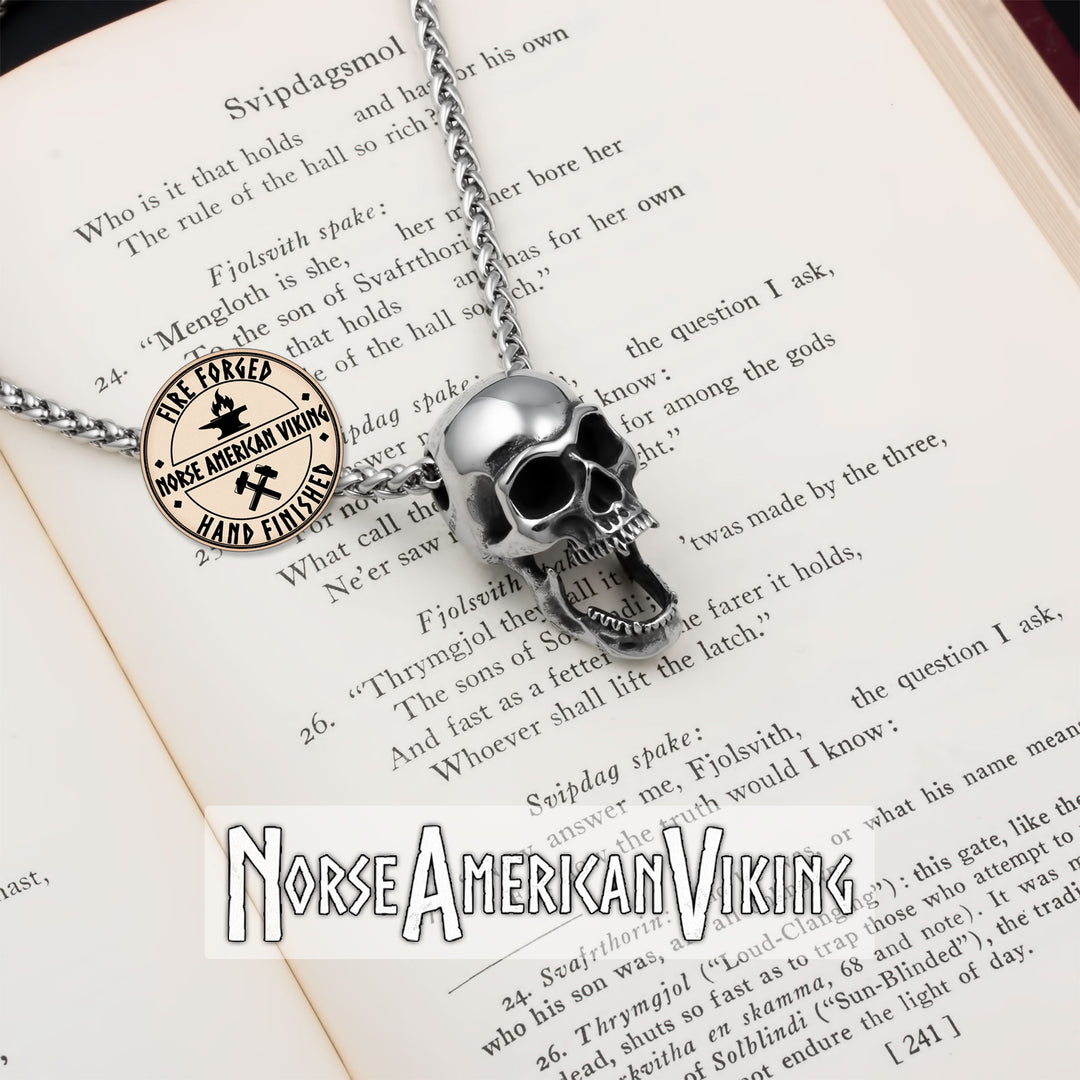 Viking Skull of Your Enemy Stainless Steel Pendant Necklace