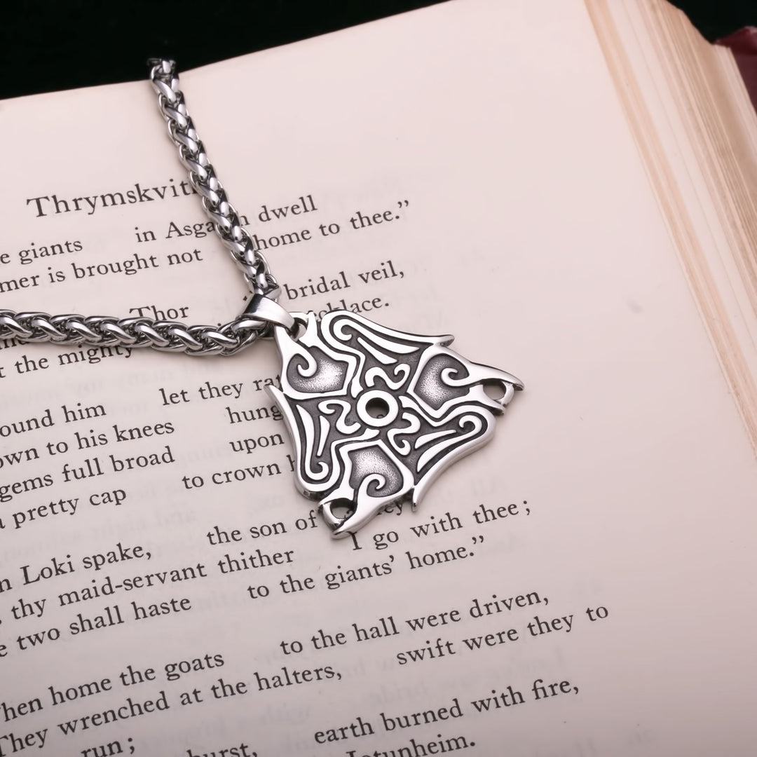 Raven Viking Pendant Necklace 316L Stainless Steel