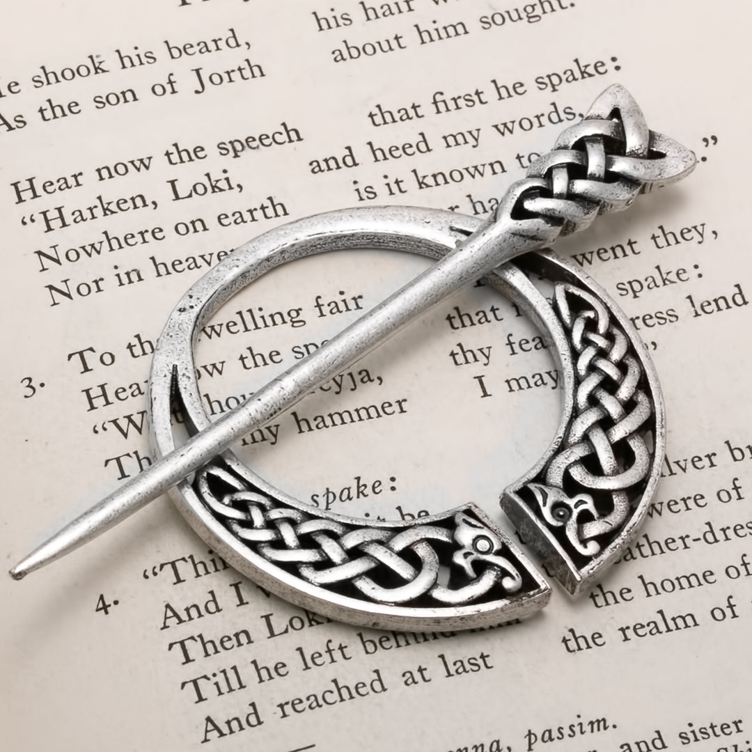 Viking Dragon Plait Borre Fibula Brooch