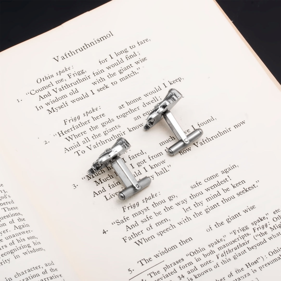 Fenrir Wolf Viking Cufflinks 316L Stainless Steel