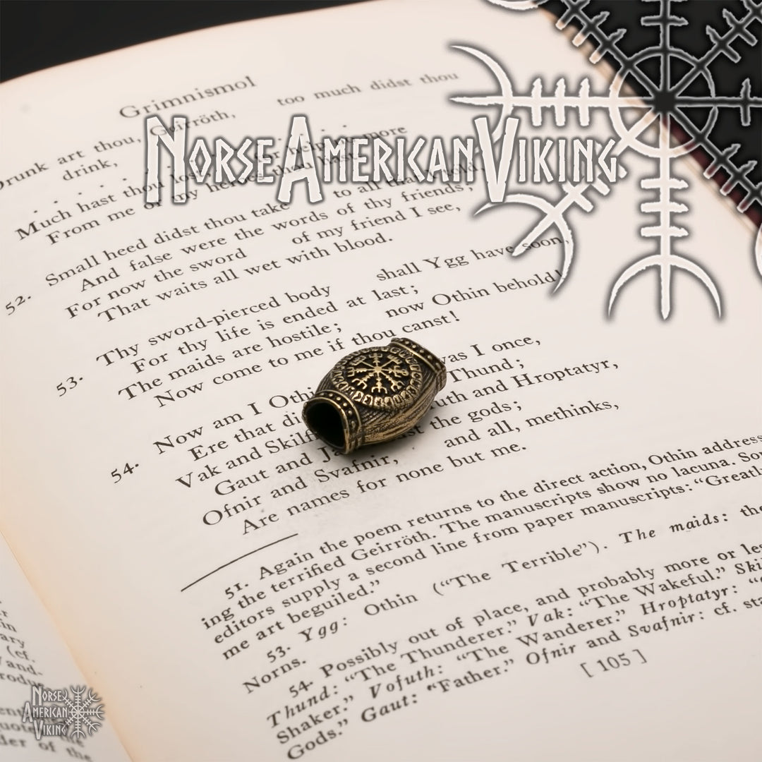 Viking Circles Beard Hair Jewelry Bead