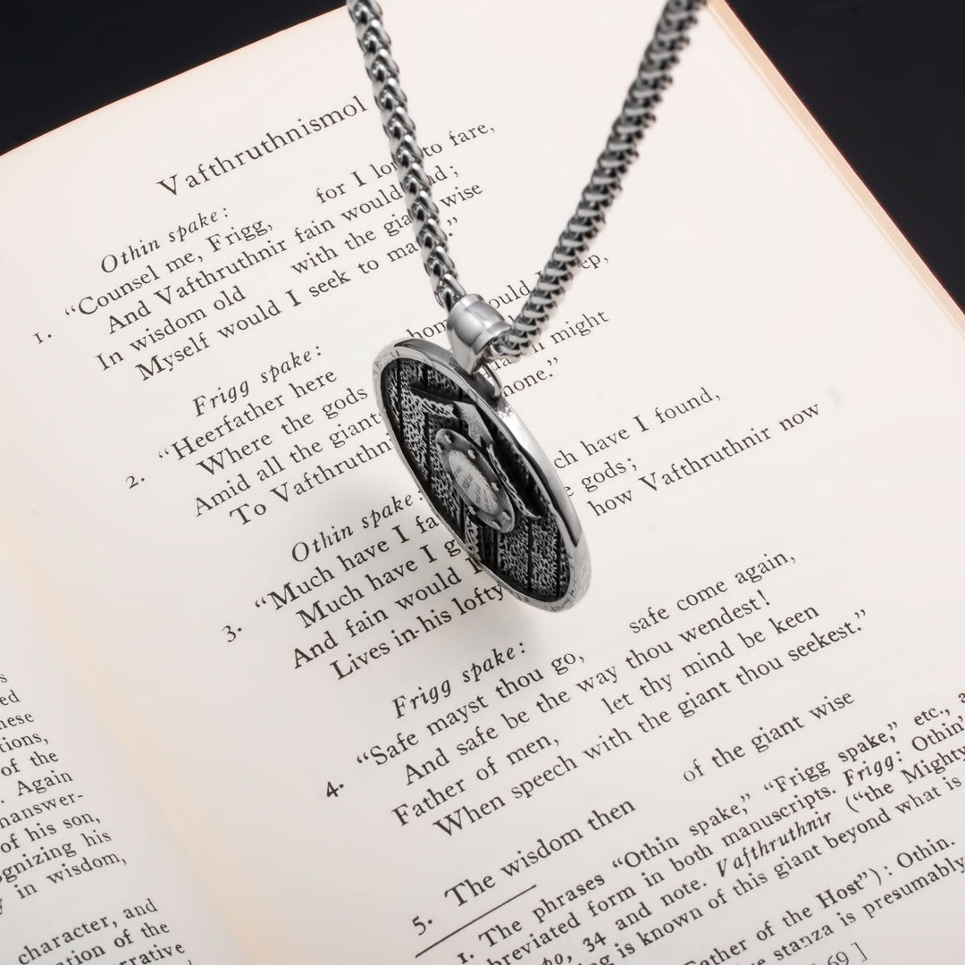 Helm of Awe Viking Pendant Necklace 316L Stainless Steel