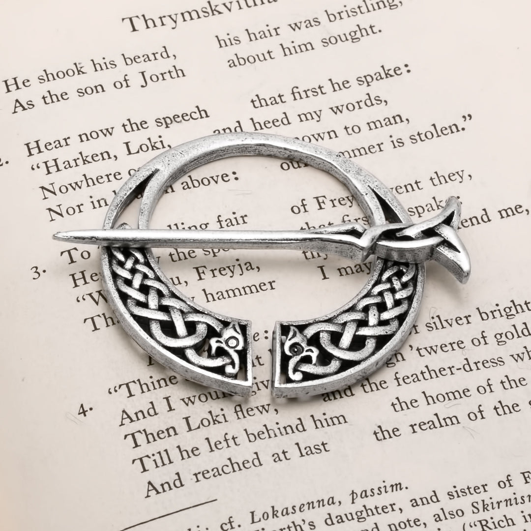 Viking Dragon Plait Borre Fibula Brooch