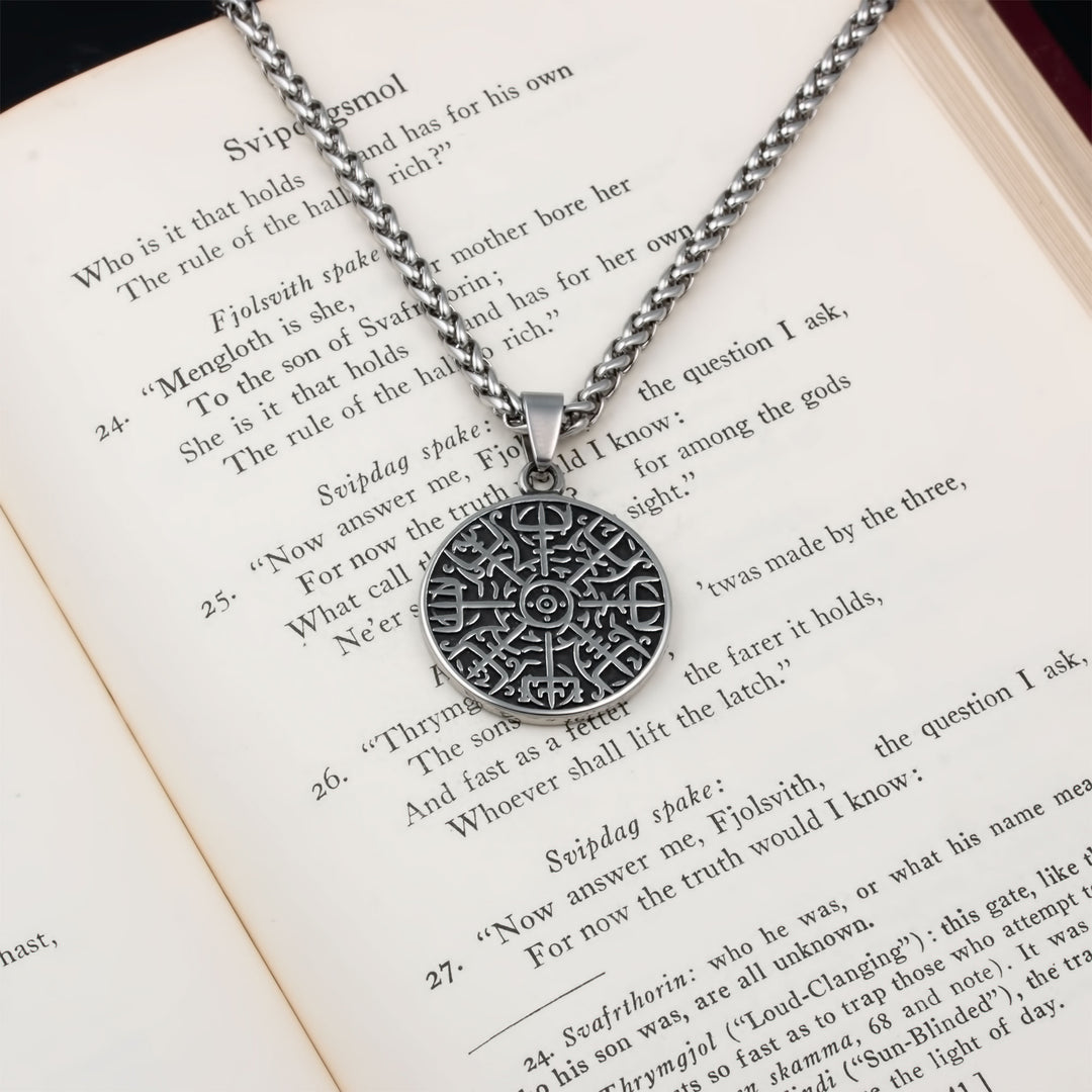 Vegvisir Pendant Necklace Stainless Steel Viking