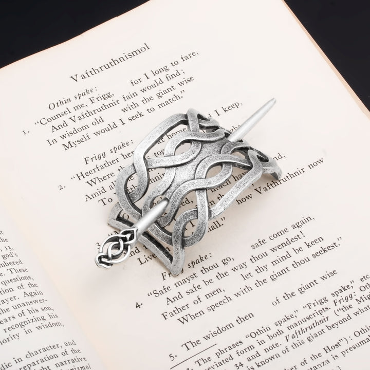 Viking Norse Celtic Twisted Knot Hair Pin Silver