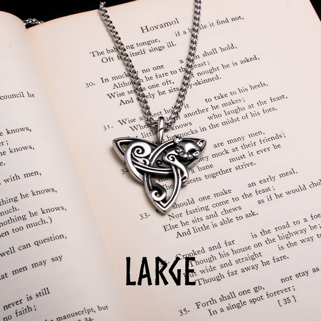 Celtic Trinity Knot Viking Pendant Necklace 316L Stainless Steel