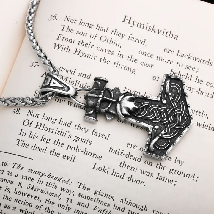 Mjolnir Viking Pendant Necklace 316L Stainless Steel