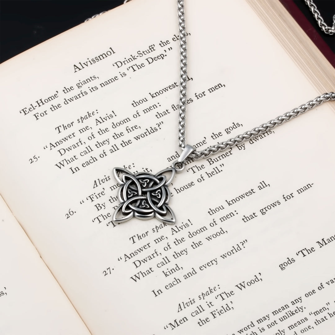 Volva Witch Knot Pendant Necklace Stainless Steel Viking