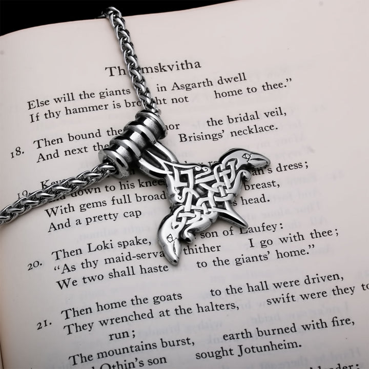 Mjolnir Viking Pendant Necklace 316L Stainless Steel