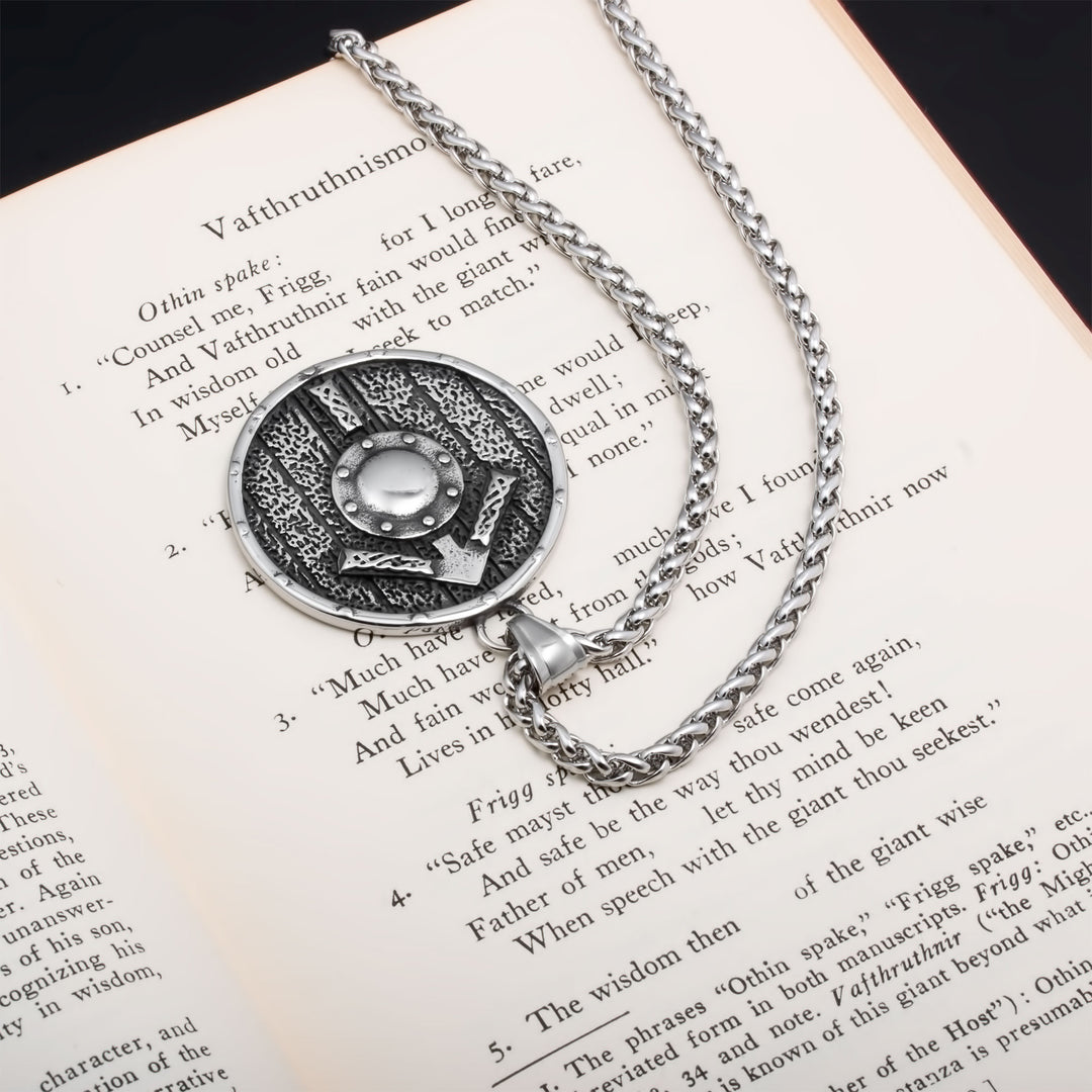 Helm of Awe Viking Pendant Necklace 316L Stainless Steel