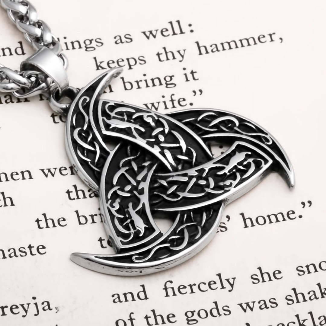 Celtic Trinity Knot Viking Pendant Necklace 316L Stainless Steel
