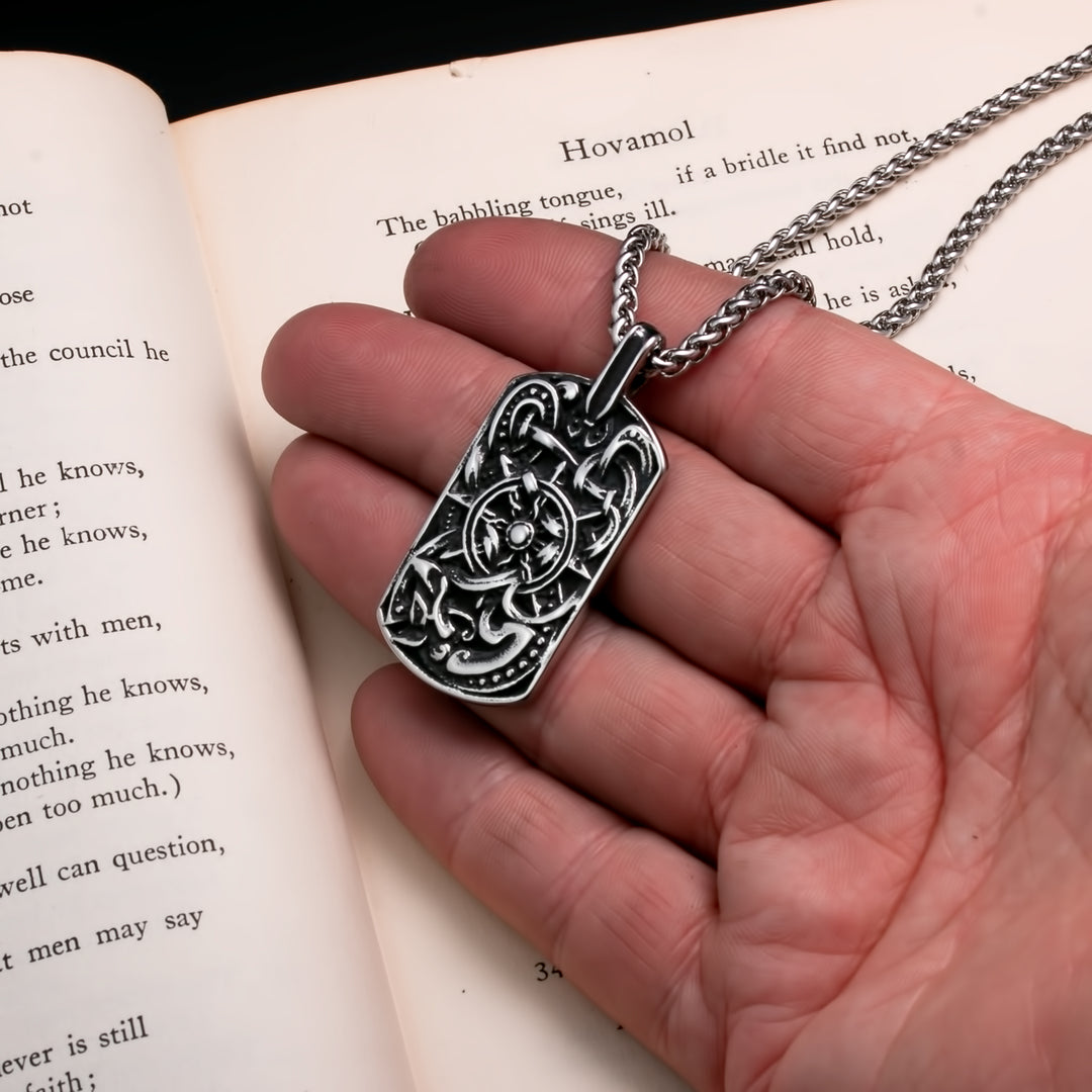 Helmet Viking Pendant Necklace 316L Stainless Steel