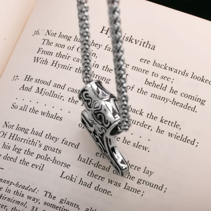 Viking Mjolnir Thor's Hammer Stainless Steel Pendant Necklace Large