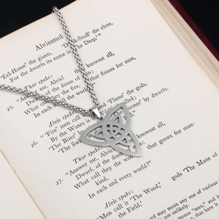 Celtic Trinity in Trinity Knot Pendant Necklace Stainless Steel Viking