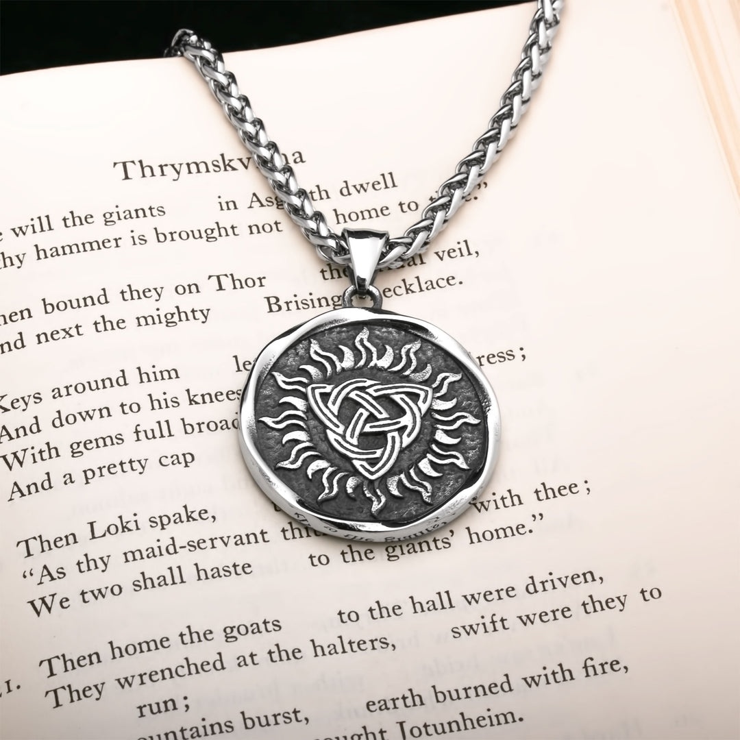 Celtic Trinity Knot Viking Pendant Necklace 316L Stainless Steel