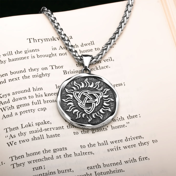 Celtic Trinity Knot Viking Pendant Necklace 316L Stainless Steel