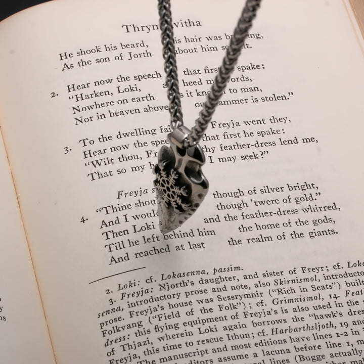 Viking Arrow Head Helm of Awe Pendant Necklace 316L Stainless Steel