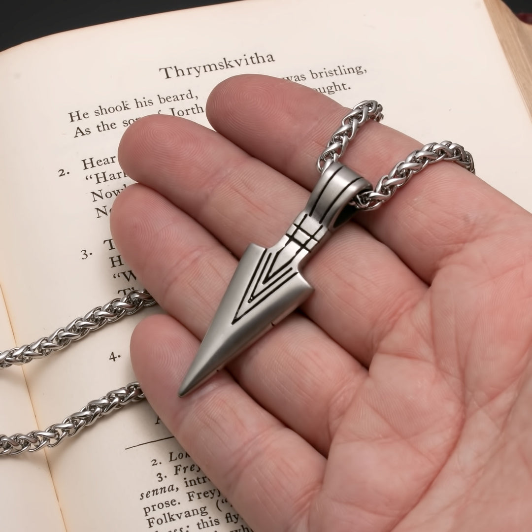 Viking Gungnir Stainless Steel Pendant Necklace
