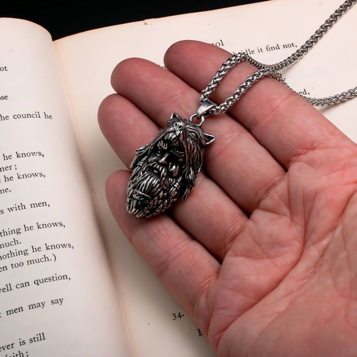 Fenrir Wolf Viking Pendant Necklace 316L Stainless Steel