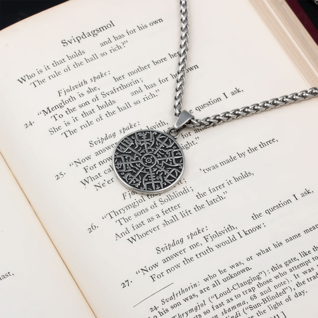 Vegvisir Pendant Necklace Stainless Steel Viking
