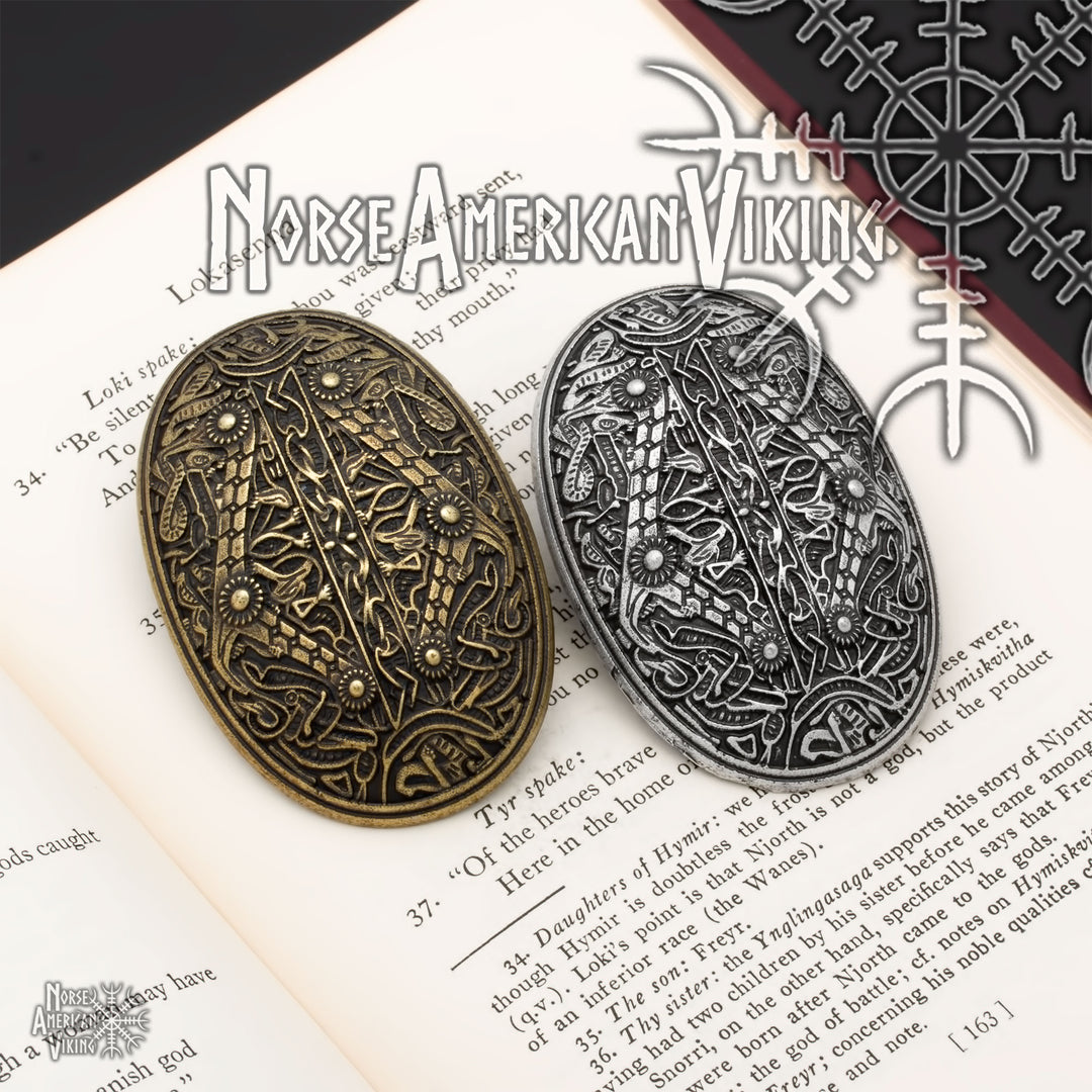 Oval Viking Brooch Zinc Alloy