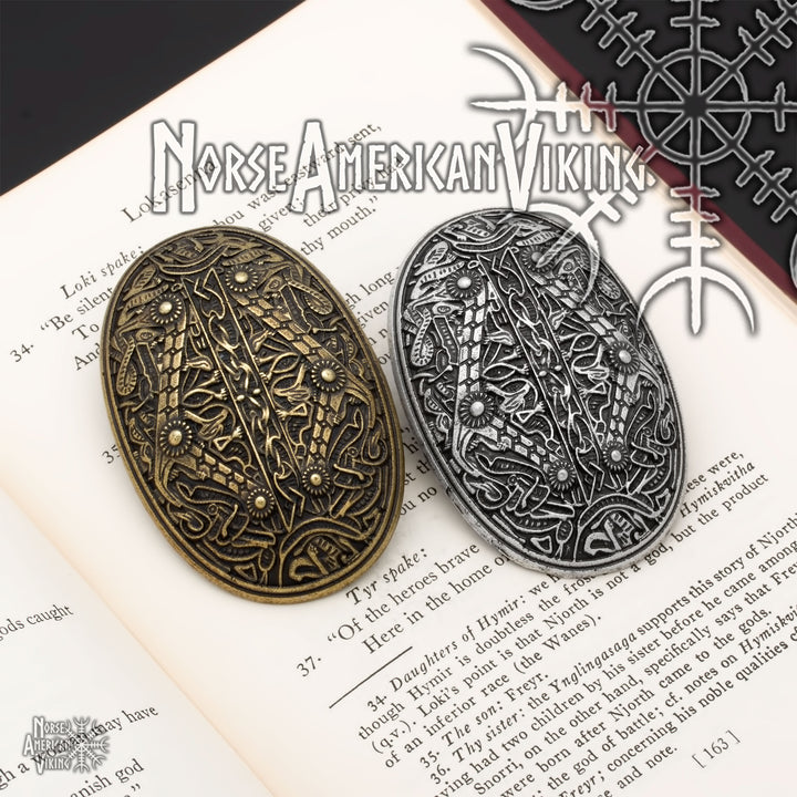 Oval Viking Brooch Zinc Alloy