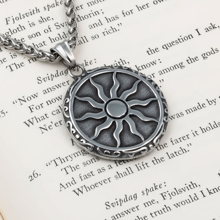 Elder Futhark Rune Viking Pendant Necklace 316L Stainless Steel