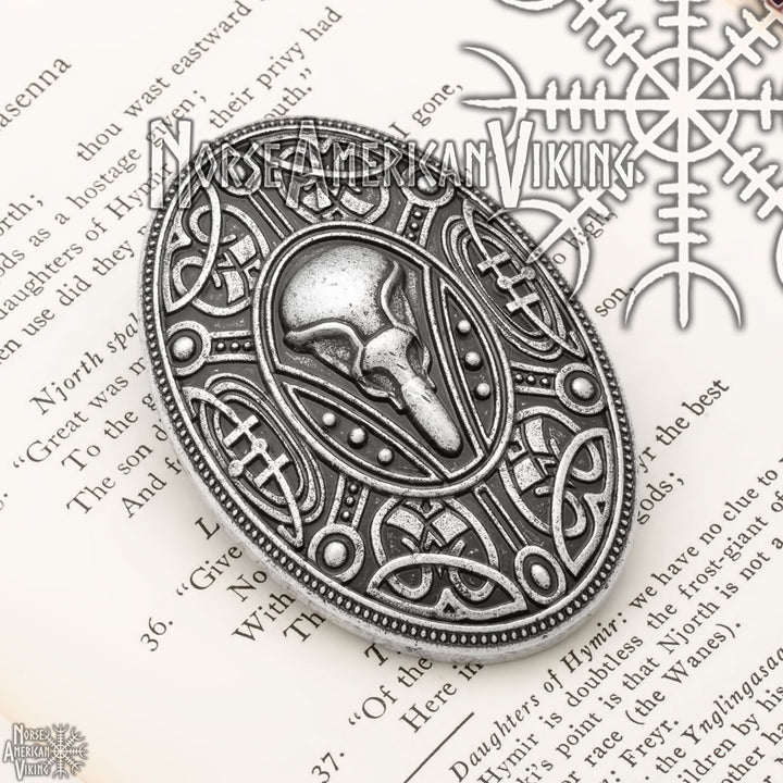 Raven Viking Brooch Zinc Alloy