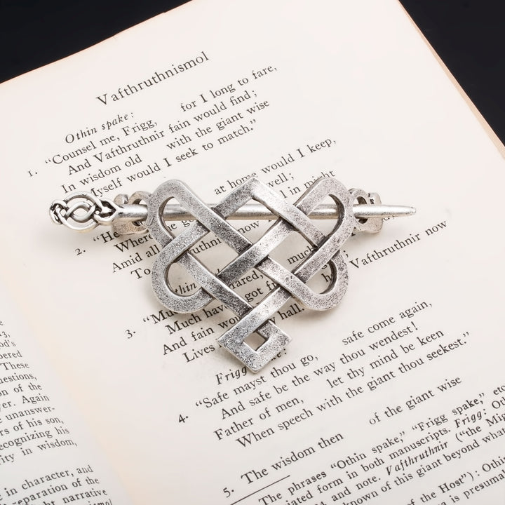Viking Norse Celtic Love Knot Hair Pin Silver