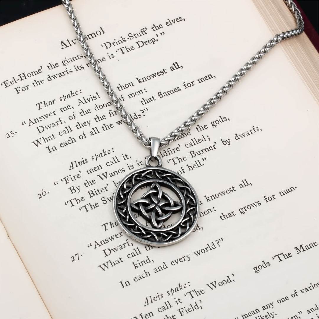 Volva Witch Knot Pendant Necklace Stainless Steel Viking