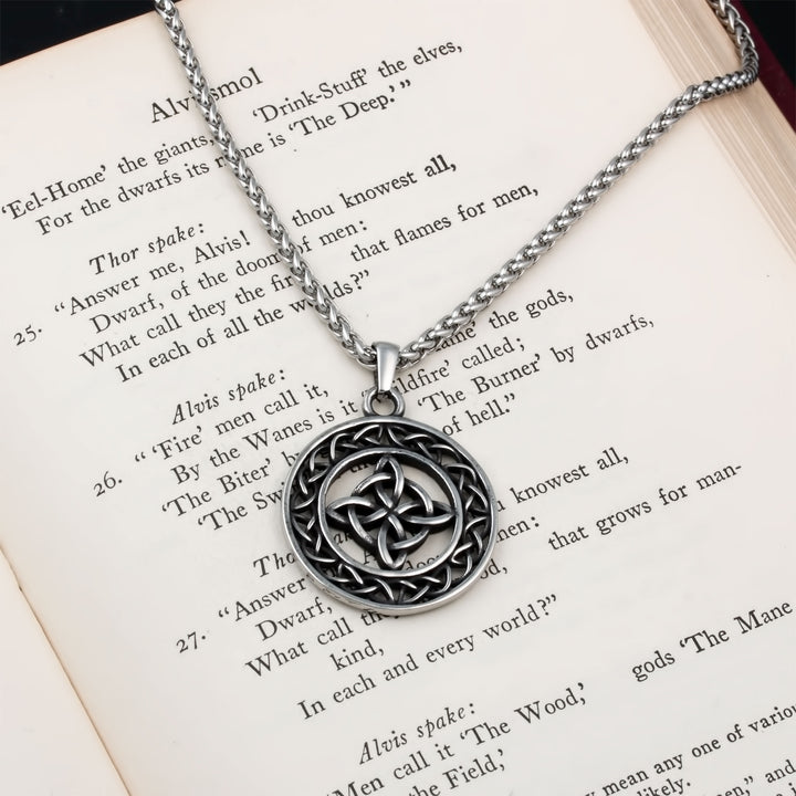 Volva Witch Knot Pendant Necklace Stainless Steel Viking