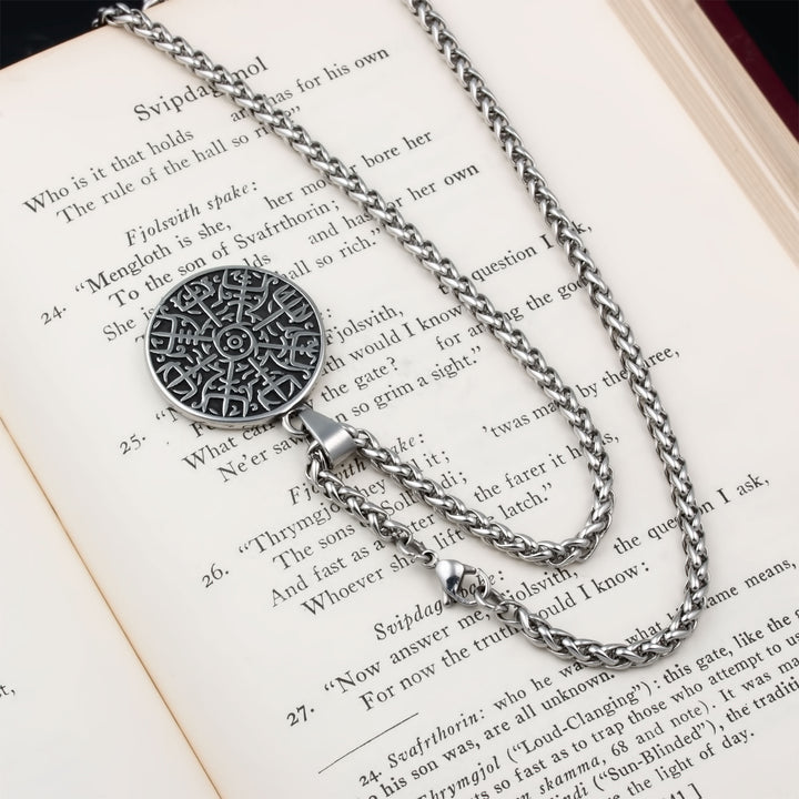 Vegvisir Pendant Necklace Stainless Steel Viking