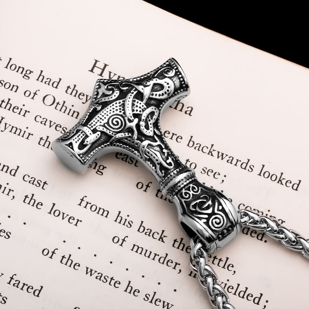 Mjolnir Original Viking Pendant Necklace 316L Stainless Steel - view 4