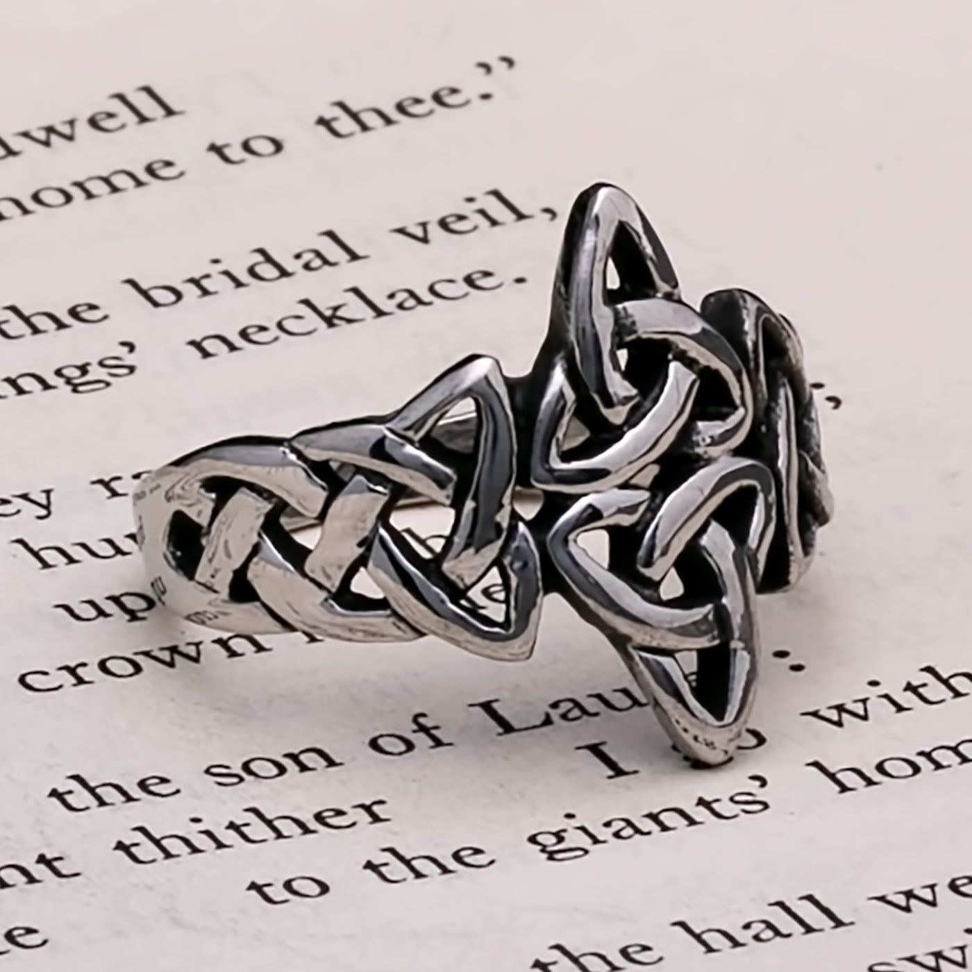 Viking Celtic Trinity Knot Ring 316L Stainless Steel