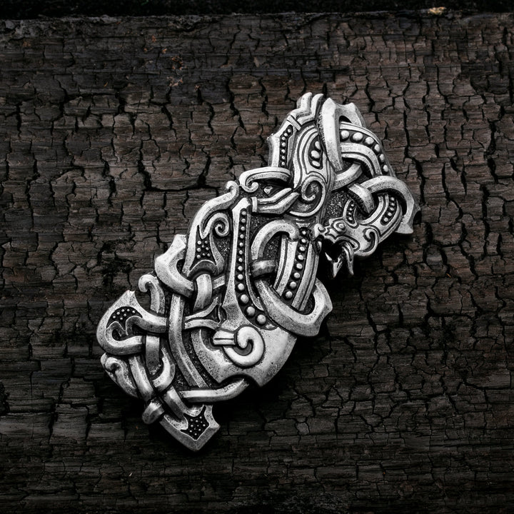 Viking Norse Celtic Dragon Knot Hair Barrette American