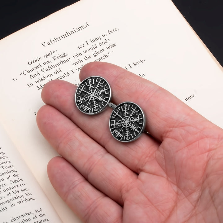 Viking Vegvisir Cufflinks Stainless Steel Norse American