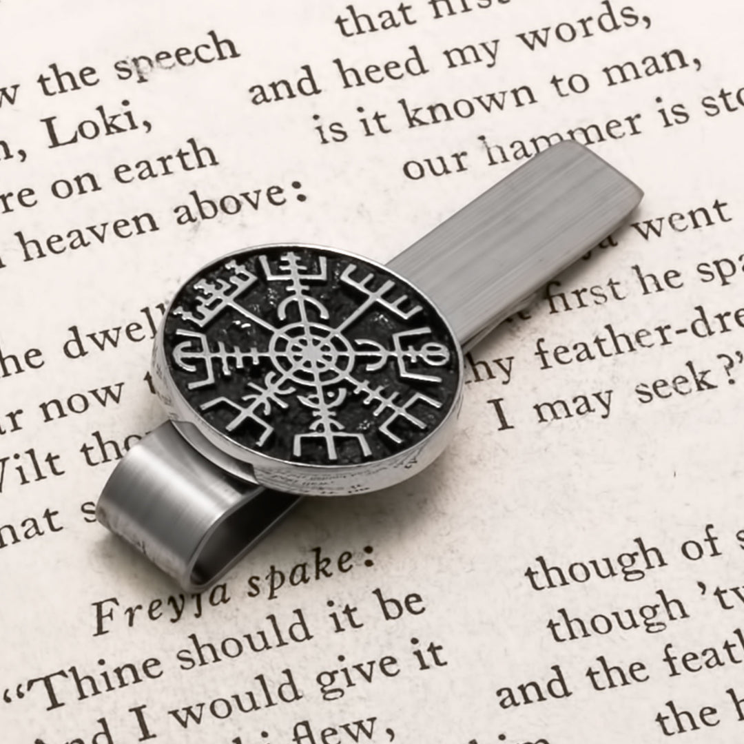 Viking Vegvisir Tie Money Clip Stainless Steel Norse American