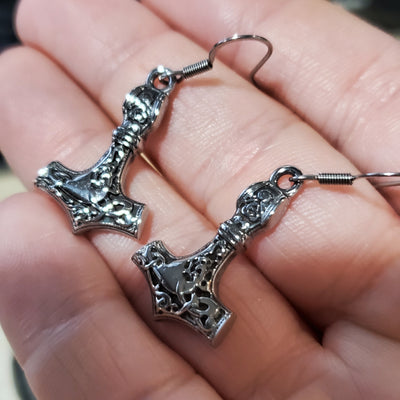 Viking Mjolnir Thor's Hammer Earrings Stainless Steel Norse American